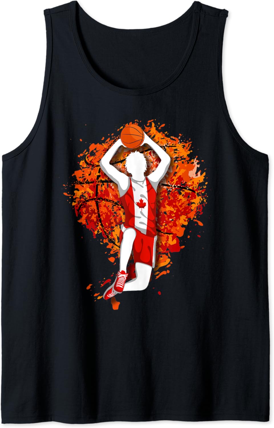 Kanada Basketball Kanadische Nationalflagge Slam Dunk Sport Tank Top
